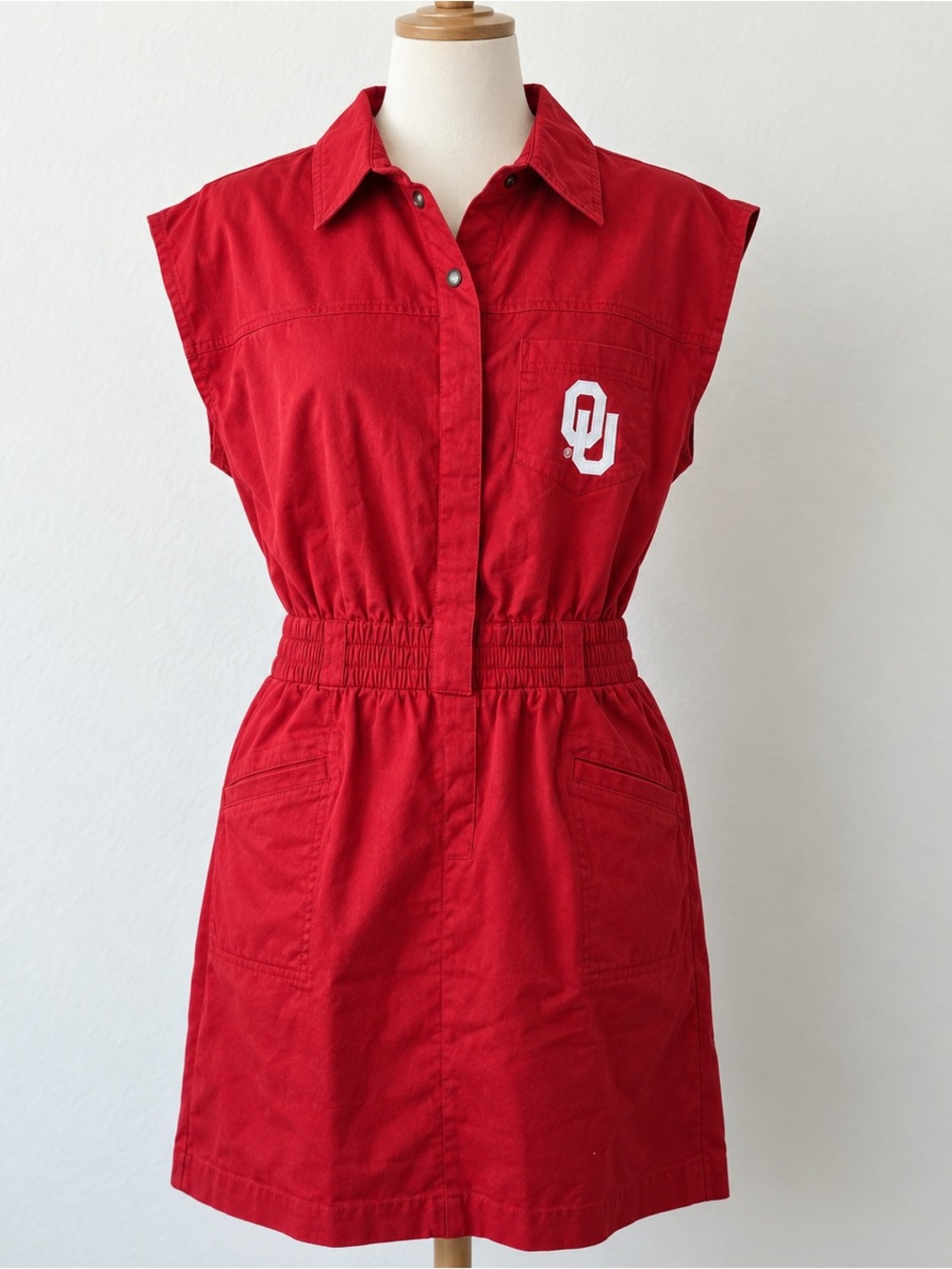 NWT Stewart Simmons Oklahoma Sooners OU Varsity Dress Crimson Medium $140